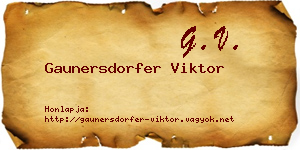 Gaunersdorfer Viktor névjegykártya
